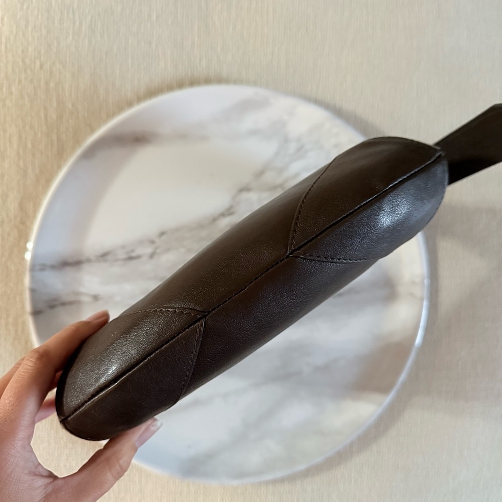 Jimmy Choo Bar Hobo Small Chocolate Biker Leather Shoulder Bag - Picture 4 of 9